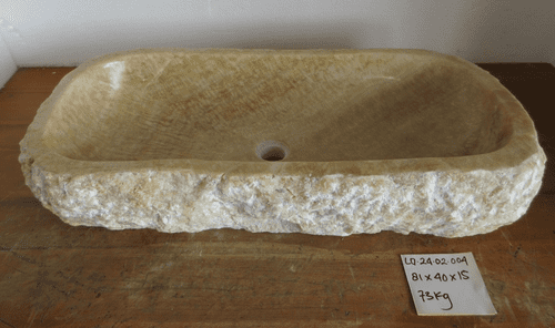 Mammoth Jurassic Onyx Fossilised Bathroom Basin approx 81 cm x 40 cm x 15 cm(LO.24.02.004)