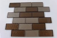 Manhattan Metro Brown Brick Glass Mosaics