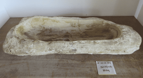 Massive Petrified Wood Wash Basin approx  95 cm x  37 cm x  16 cm (LF.25.04.007)