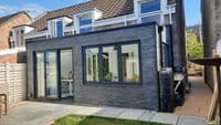Maxi Black Slate Split Face Mosaic Tile Cladding 550 x 150 mm internal/external use @ £34.99 per m2