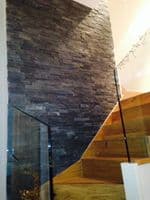 Maxi Black Slate Split Face Mosaic Tile Cladding 550 x 150 mm internal/external use @ £34.99 per m2