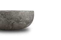 Mia Grey Natural Stone Marble wash basin approx 40cm Diameter / 17cm Height