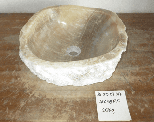 Mighty Jurassic Onyx Fossilised Bathroom Basin approx 41 cm x 39 cm x 15 cm (JO.25.07.017)