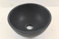 Mini Honed Basalt Cloakroom Stone Washbasin 26 cm x 13 cm