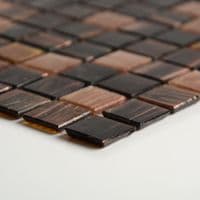 Mixed Brown & Gold Glass Mosaic Wall Tiles Zeus GM05