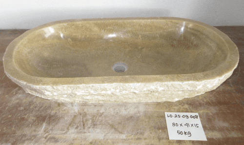 Monumental Jurassic Onyx Fossilised Bathroom Basin approx  80 cm x  41 cm  x  15 cm (LO.25.09.008)