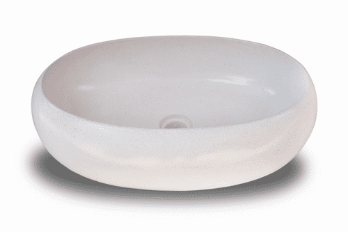 Orion White /Cream Terrazzo washbasin 55 cm x 35 cm