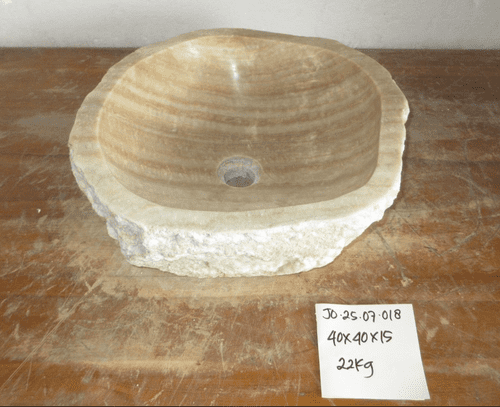 Outstanding Fossilised Onyx Sink (JO.25.07.018) @ approx 40 x 40 x 15 cm