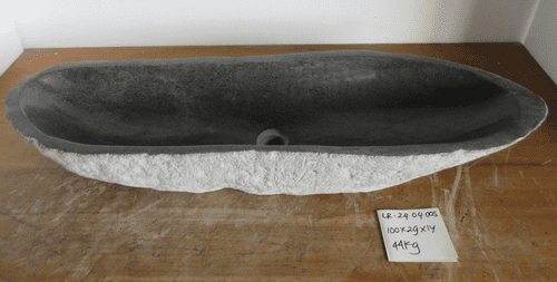 Phenomenal Long River Rock Granite Bathroom Sink approx 100 cm x 29 cm x 14 cm ( LR.24.04.005 )