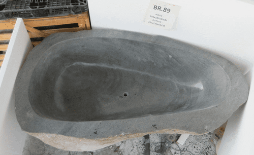 Prehistoric Freestanding River Rock Granite Bath 245 cm x 136 cm x 65 cm