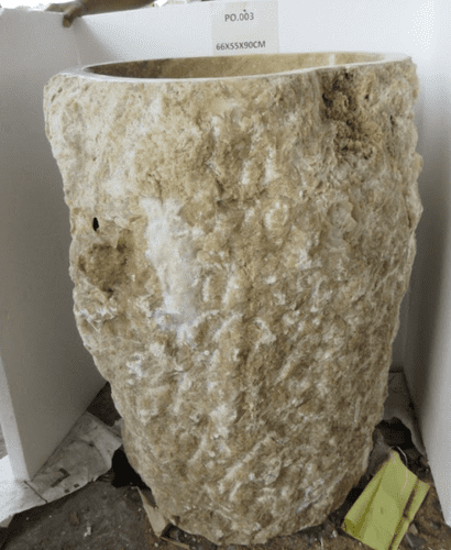 Prehistoric Jurassic Onyx Pedestal Sink (P0.003) @ approx W:66cm x D:55cm x H:90cm