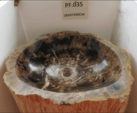 Prehistoric Petrified ( Fossilised) Wood Pedestal Sink (PF.035) @ approx W:58cm x D:47cm x H:90 cm