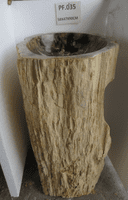 Prehistoric Petrified ( Fossilised) Wood Pedestal Sink (PF.035) @ approx W:58cm x D:47cm x H:90 cm