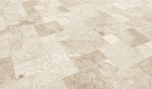 Premium Classic Tumbled Unfilled Travertine Opus Romano 12mm  Pattern