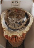 Primeval Petrified ( Fossilised) Wood Pedestal Sink (PF.036) @ approx W:53cm x D:47cm x H:88cm