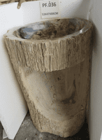 Primeval Petrified ( Fossilised) Wood Pedestal Sink (PF.036) @ approx W:53cm x D:47cm x H:88cm