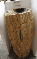 Primitive Petrified (Fossilised) Wood Pedestal Sink (PF.037) @ approx W:58cm x D:46cm x H:90 cm