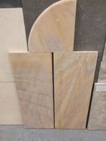 Rainbow Sandstone Honed & Sawn SINGLE Bullnose Steps 900 x 350 x 30 mm