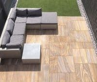 Rainbow Sandstone Honed & Sawn Smooth Paving 900mm x 600mm x 20mm