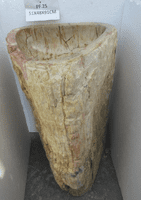 Resplendent Petrified ( Fossilised) Wood Pedestal Sink (PF.25) @ approx W:51cm x D:48 cm x H:91cm
