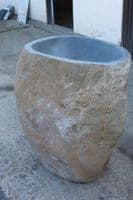 River Rock Boulder Pedestal Wash Basin Approx 930mm x 650 mm x 580 mm