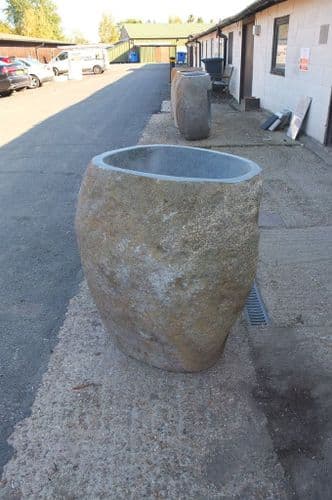 River Rock Boulder Pedestal Wash Basin Approx 930mm x 650 mm x 580 mm