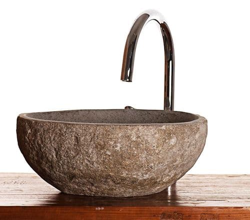 River Rock Granite Mini Bathroom Sink Stone Wash Basin