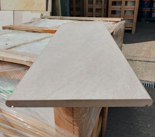 Royal Rasa Beige Porcelain DOUBLE bullnose coping stone 900 x 300 x 20 mm