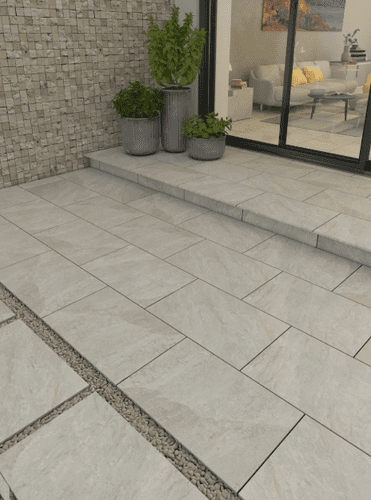 Royal Rasa Beige Porcelain DOUBLE  bullnose coping stone 900 x 300 x 20 mm