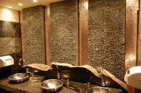 Sample (approx 10 x 10 cm) Tan Standing  Natural Pebble Mosaic 3D Beach pebble feature walls only