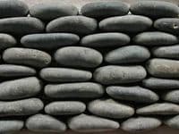 Sample (approx  10 x 10cm) Black Standing Natural Pebble Stone  Mosaic Cladding