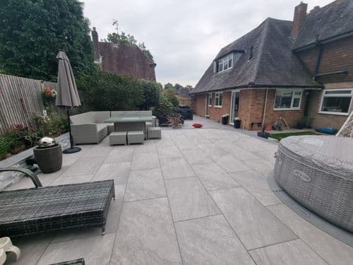 Sample (approx 15 x 15 cm) Royal Rasa Grey Porcelain Garden Paver