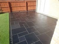 Sample Black Limestone Sawn Paving ( approx 15 x 15 cm )