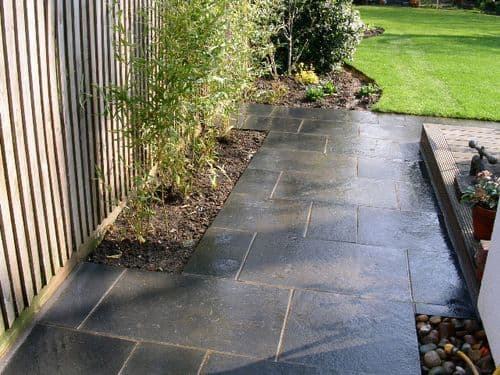Sample Black Limestone Sawn Paving ( approx 15 x 15 cm )
