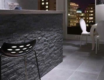 Sample Black Quartz Split Face Mosaic Tile