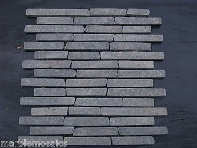Sample Brighton Basalt Black / Lava / Andesite Marble Brick Bone Mosaic tiles