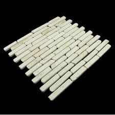 Sample Cream / White Brick Bone Marble Mosaic Kitchen tiles