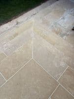 Sample Dijon Limestone ( Sinai Pearl ) BRUSHED Calibrated patio slabs
