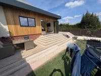 Sample Dijon Limestone ( Sinai Pearl ) BRUSHED Calibrated patio slabs