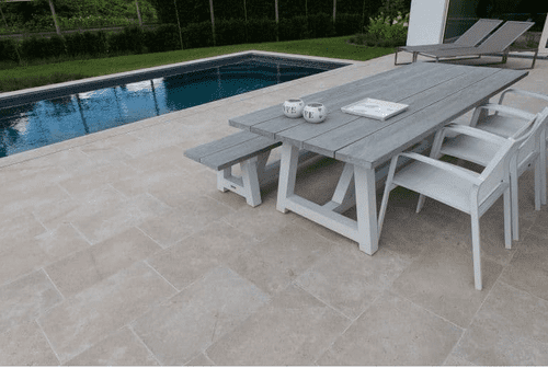 Sample Dijon Limestone Tumbled Paving Sample ( Sinai Pearl )