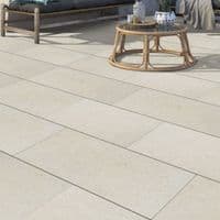 Sample Egyptian Beige Sawn & Sandblasted Limestone Garden / Patio Paver