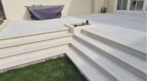 Sample Egyptian Beige Sawn & Sandblasted Limestone Garden / Patio Paver