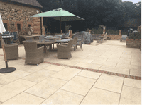 Sample Jerusalem Cream Tumbled Limestone Calibrated Pavers