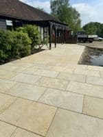 Sample Jerusalem Cream Tumbled Limestone Calibrated Pavers