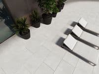 Sample Luna Off White Porcelain Garden Paver