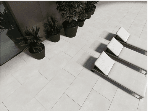 Sample Luna Off White Porcelain Garden Paver