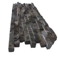 Sample Split Face Mini Mosaic Tile Ledge Stone Grey/ Nero