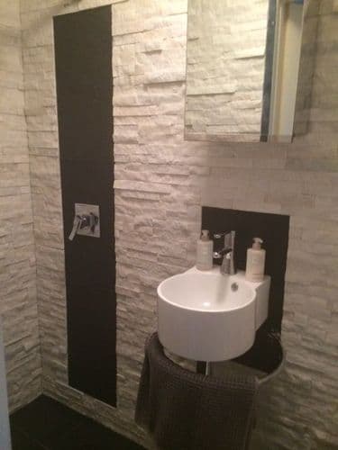 Sample White Quartz Split Face Mosaic 3D Tile