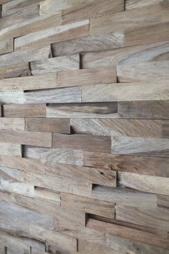 Sample Wooden Teak Split Face Wall Tiles
