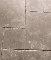 Seasoned Dijon Limestone French ( Opus Romano) pattern TUMBLED & BRUSHED